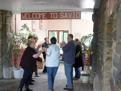 Dancing in the foyer at Savio (as you may have guessed from the banner). Dancers include Jan Martin, Andy Humphrey, Anne Cole and Mike Taylor.